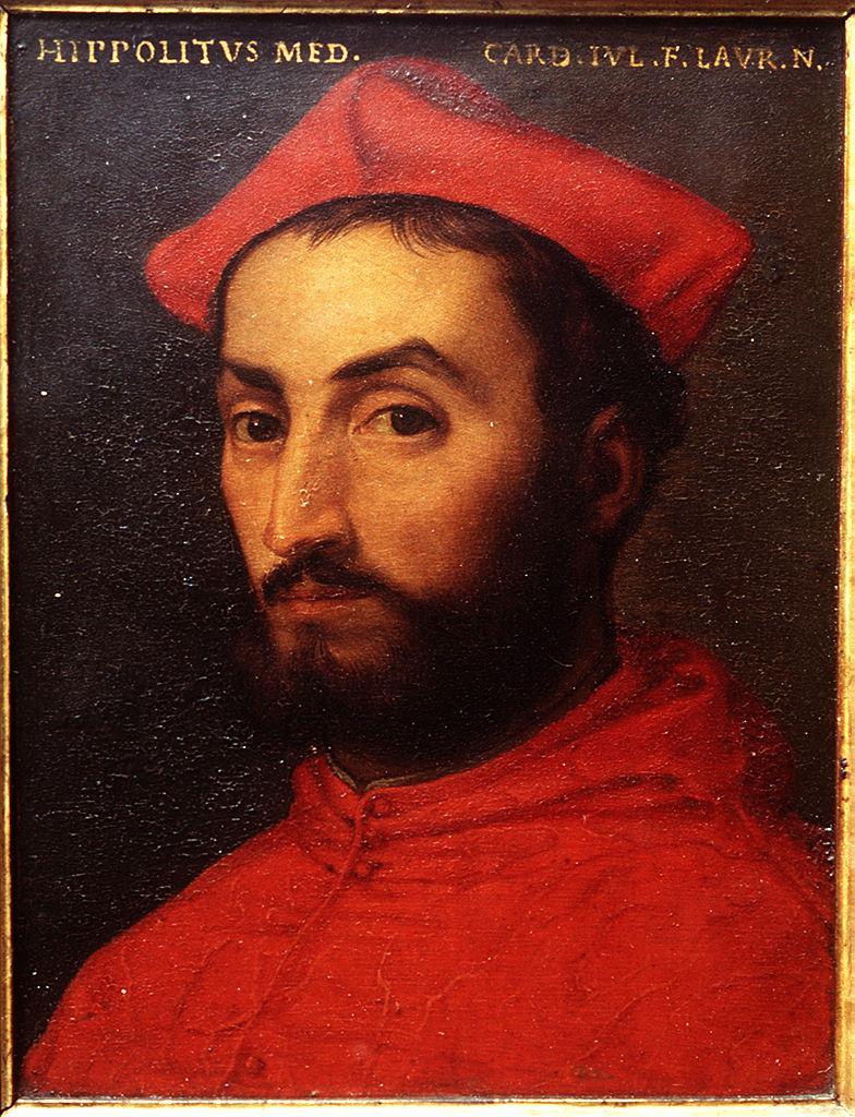 ritratto del cardinale Ippolito de' Medici (miniatura) di Bronzino (bottega) (sec. XVI)