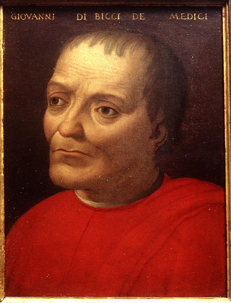 ritratto di Giovanni di Bicci de' Medici (miniatura) di Bronzino (bottega) (sec. XVI)