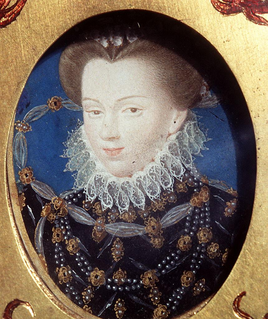ritratto di Elisabetta d'Austria regina di Francia (miniatura) di Clouet François (bottega) (sec. XVI)
