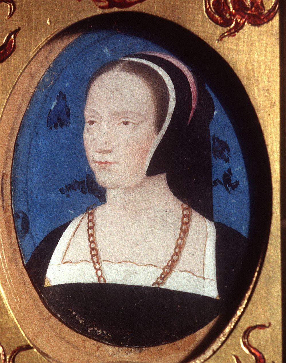 ritratto di Claudia di Valois regina di Francia (miniatura) di Clouet François (bottega) (sec. XVI)