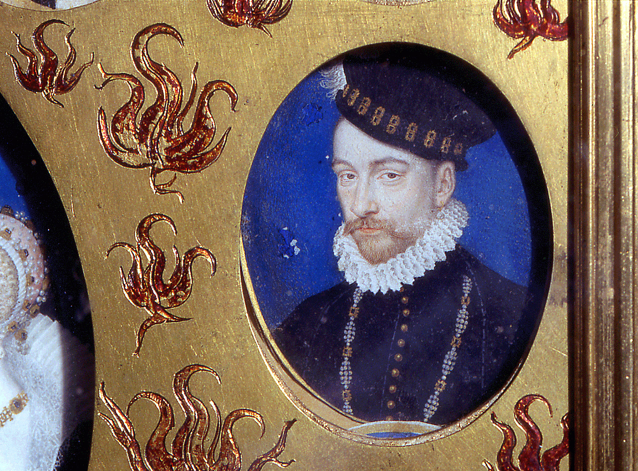 ritratto di Carlo IX di Valois re di Francia (miniatura) di Clouet François (bottega) (sec. XVI)