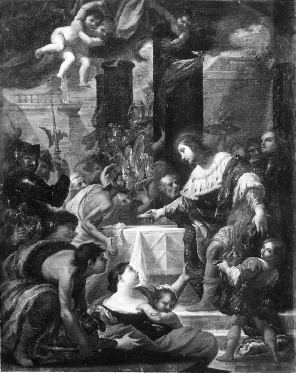 elemosina di San Luigi IX (dipinto) di Pignoni Simone (seconda metà sec. XVII)