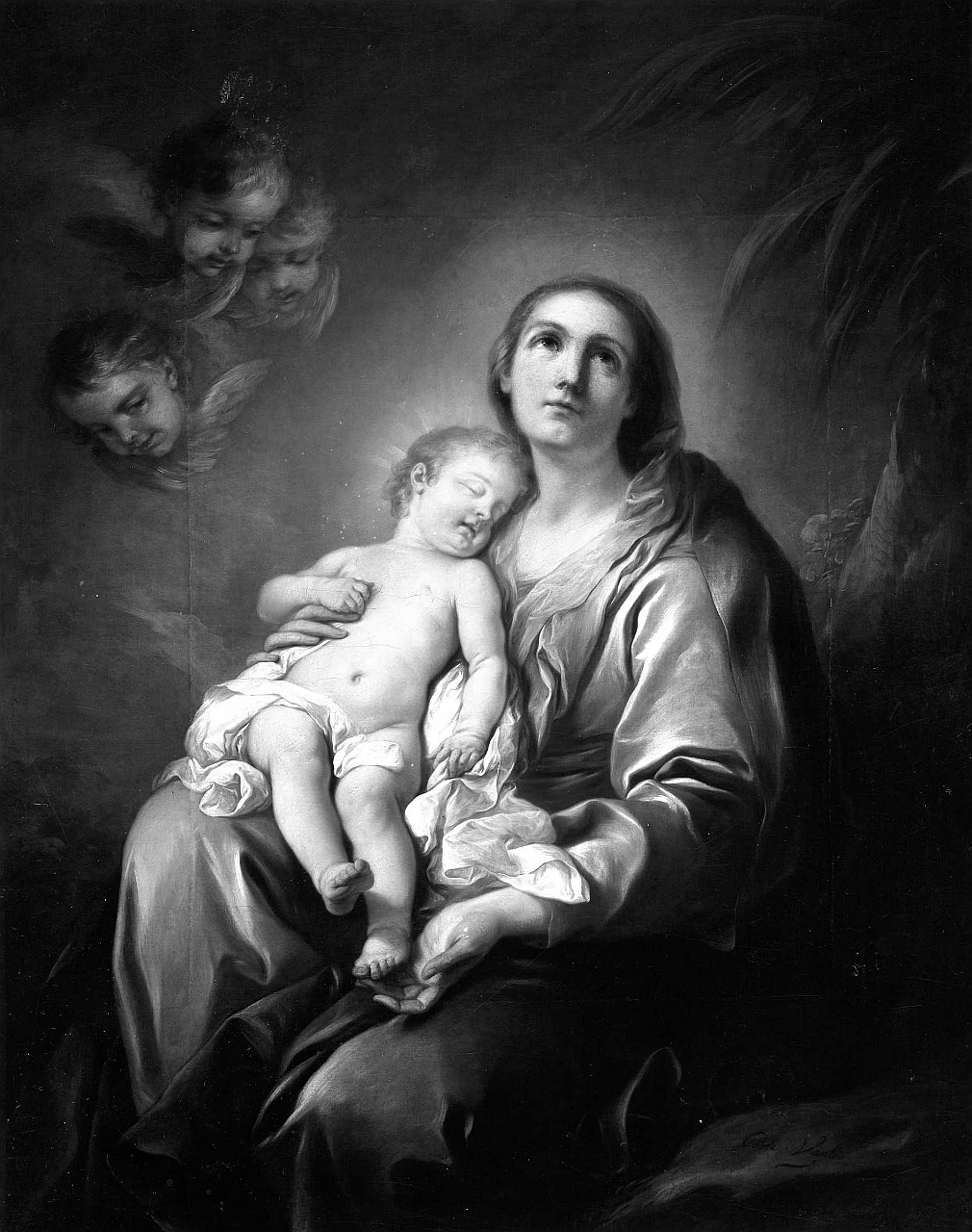 Madonna con Bambino (dipinto) di Van Loo Carle (sec. XVIII)