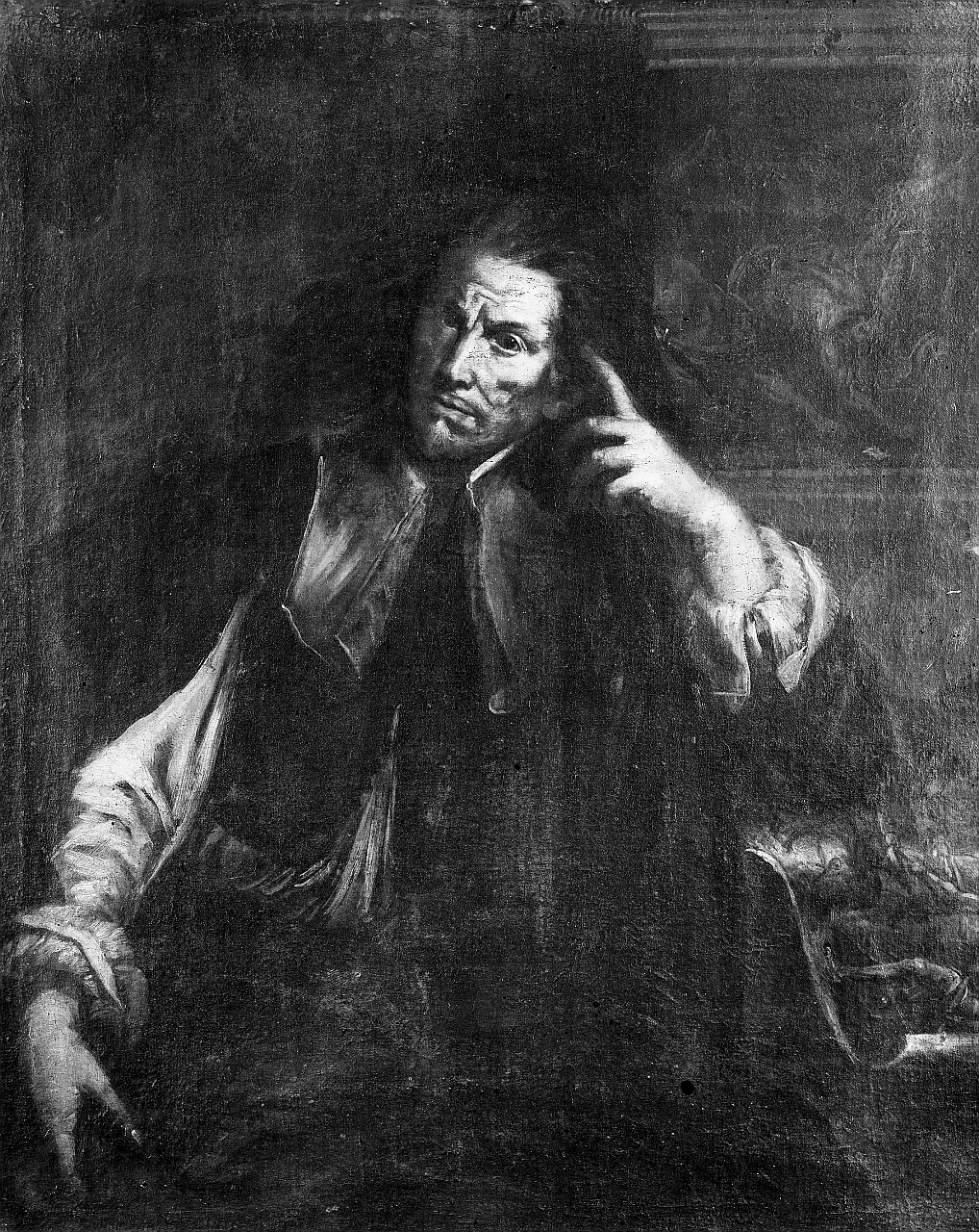 autoritratto di Clemente Bocciardo (dipinto) di Bocciardo Clemente detto Clementone (sec. XVII)