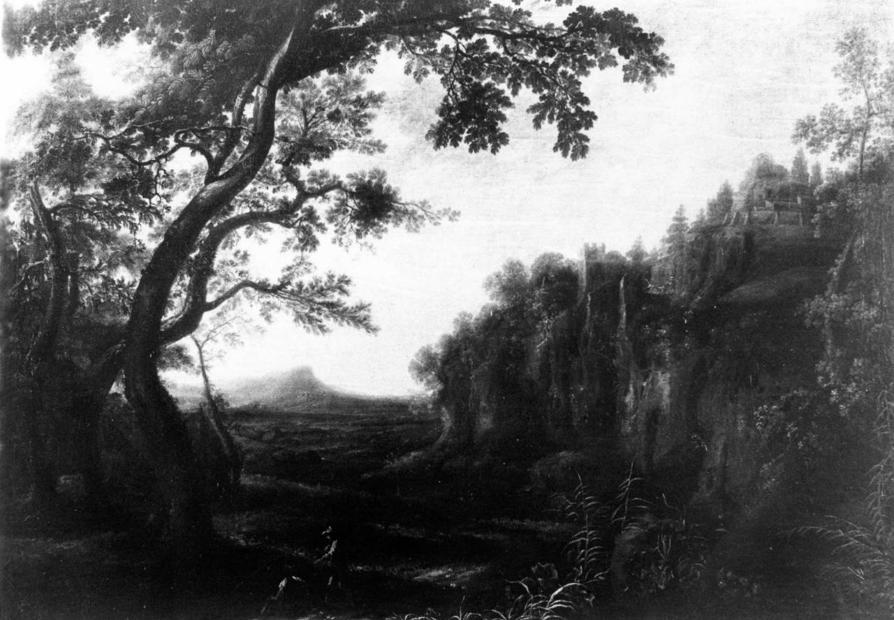 paesaggio montano (dipinto) di Swanevelt Herman van (sec. XVII)