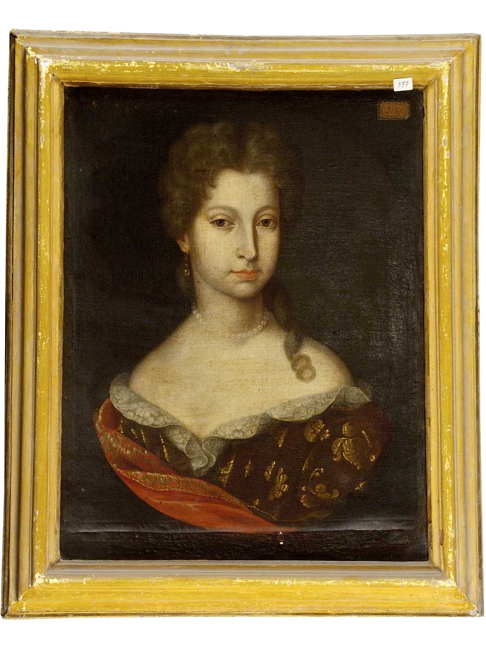 ritratto di donna (dipinto) - ambito francese (fine sec. XVII)