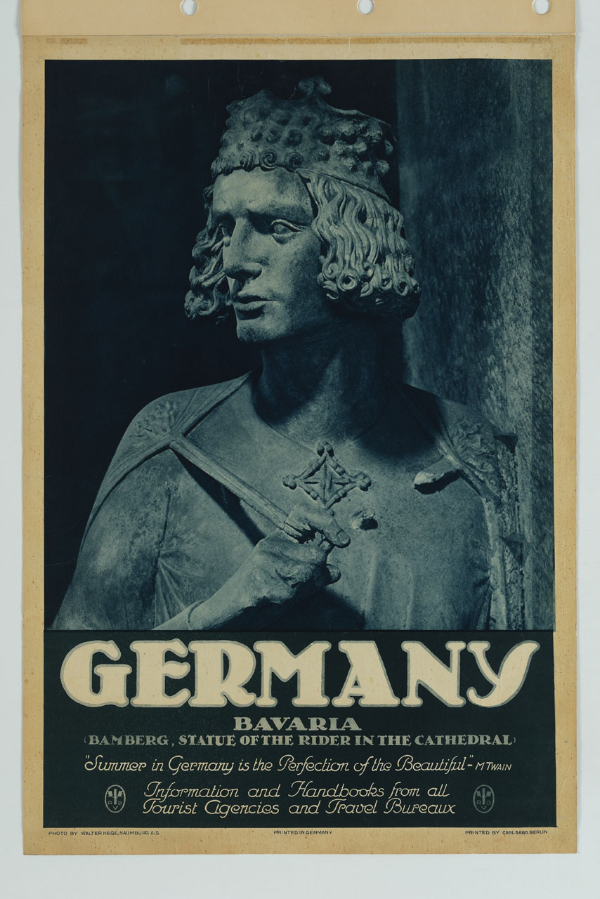 statua del Cavaliere della Cattedrale di Bamberga (manifesto) di Hege Walter (sec. XX)