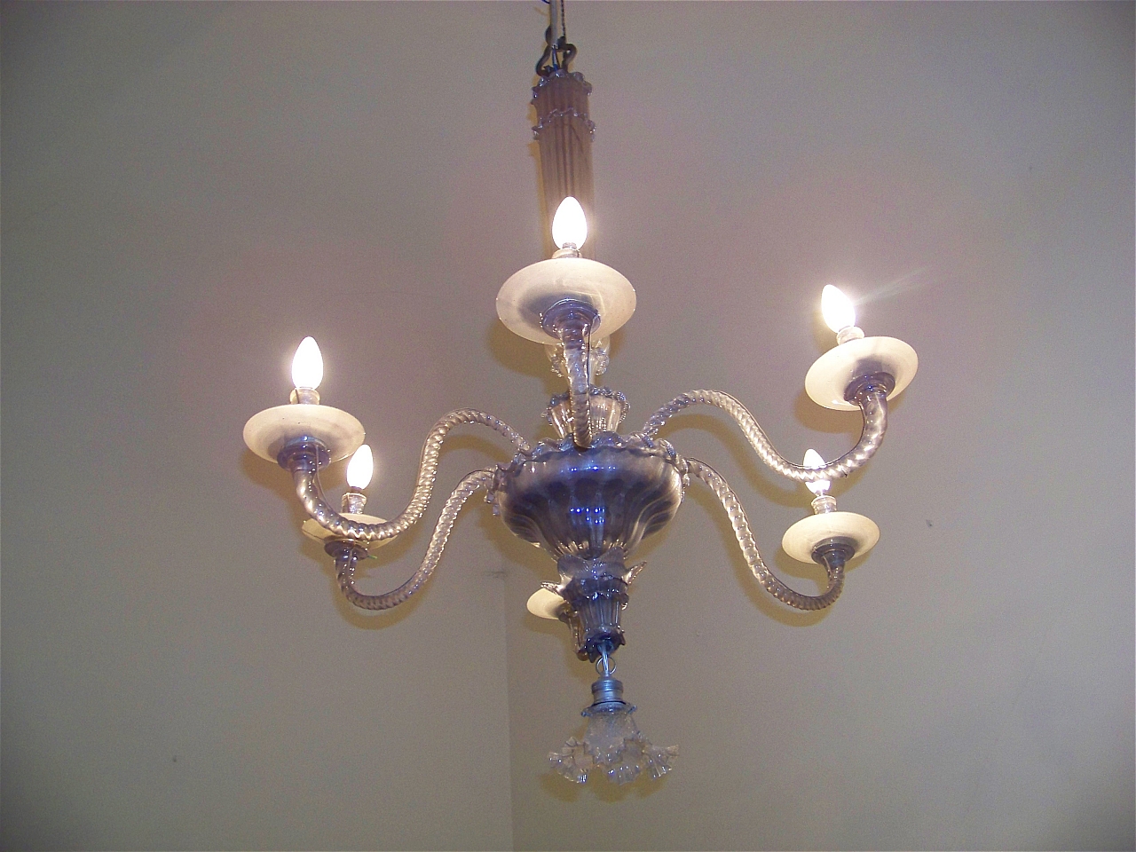 lampadario - a bracci - bottega veneziana (prima metà sec. XX)