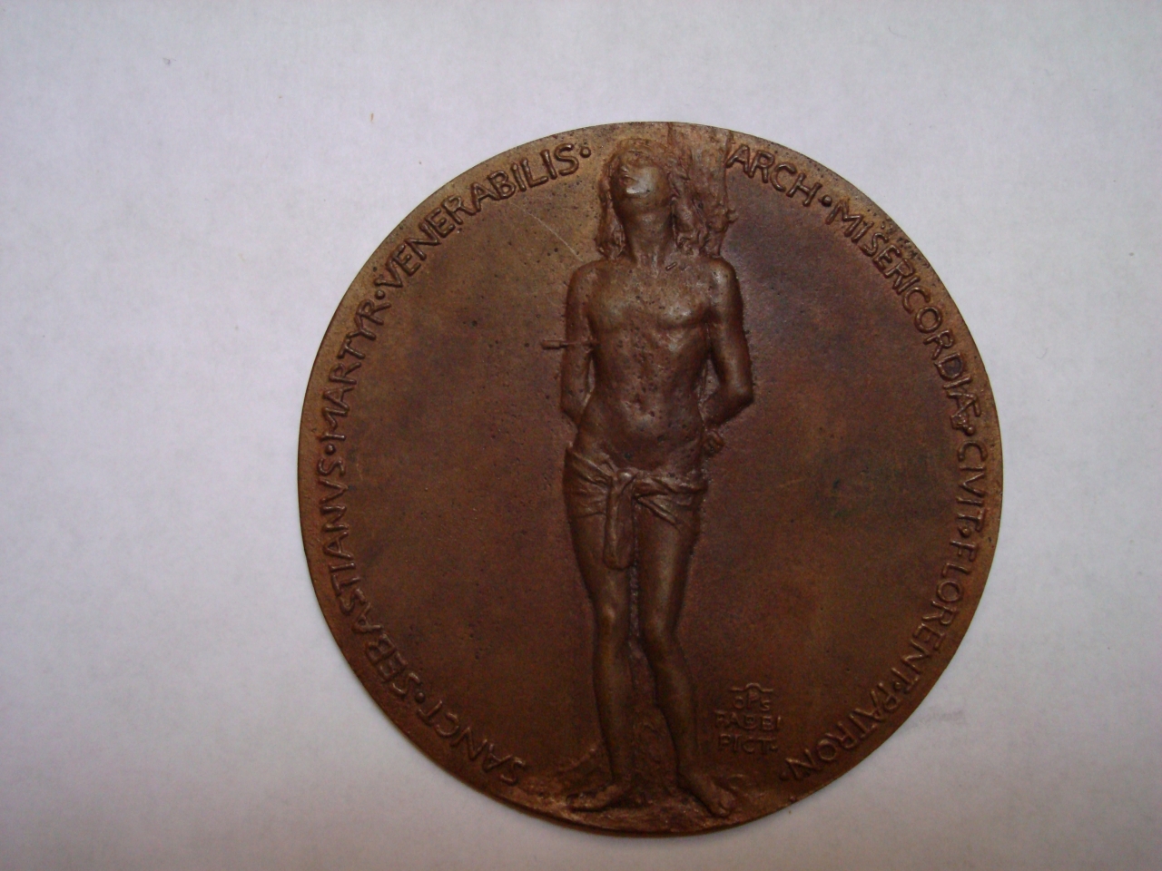 San Sebastiano (medaglia) di Fabbi Fabio (sec. XX)