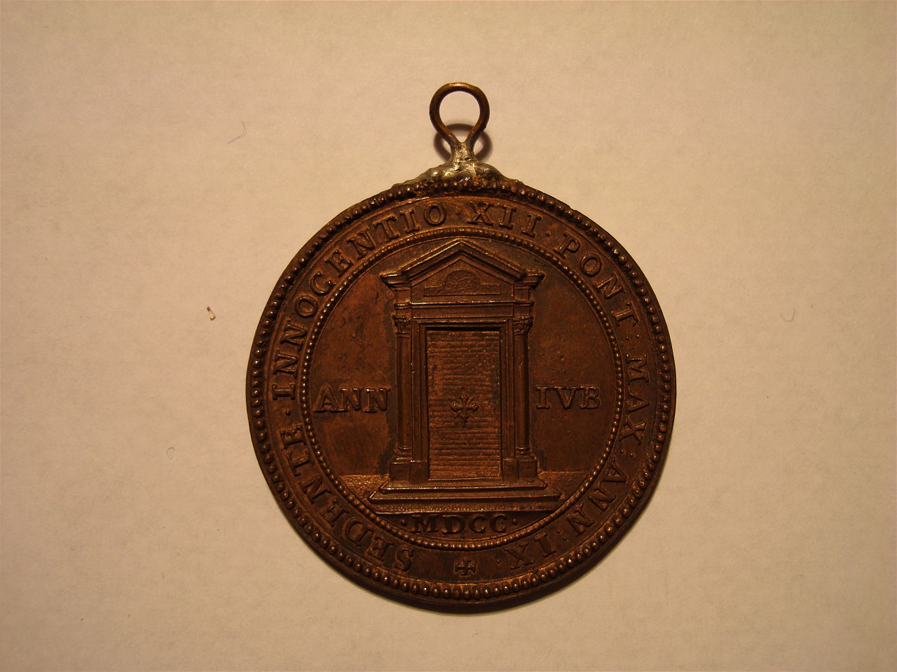 porta santa (medaglia) - bottega romana (sec. XVIII)