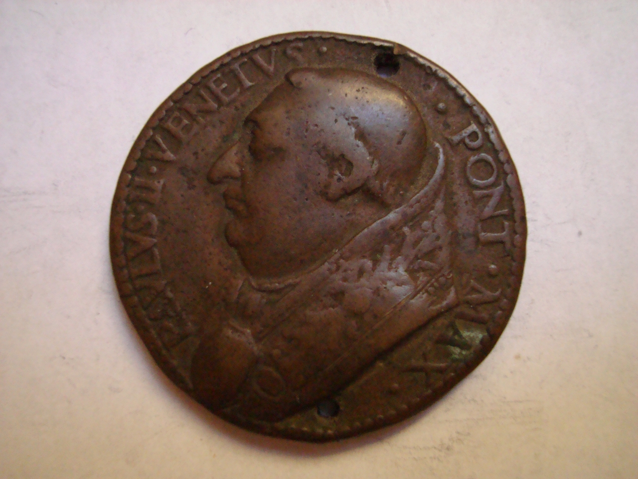 ritratto di Paolo II, San Pietro e San Paolo (medaglia) di Cristoforo di Geremia (sec. XV)