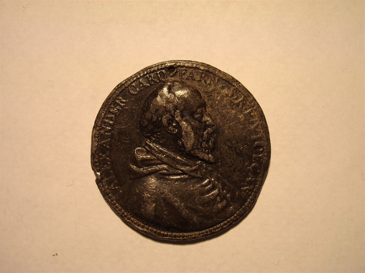 ritratto del cardinale Alessandro Farnese, chiesa di ... (medaglia) di Bonzagni Giovan Federico (sec. XVI)