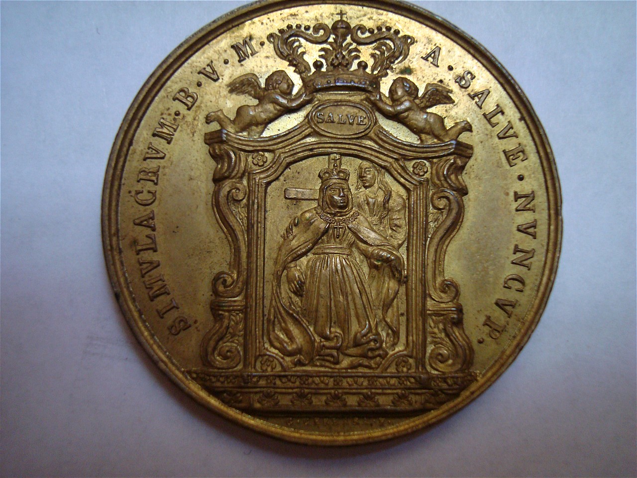 Madonna (medaglia) di Cerbara Giuseppe (sec. XIX)