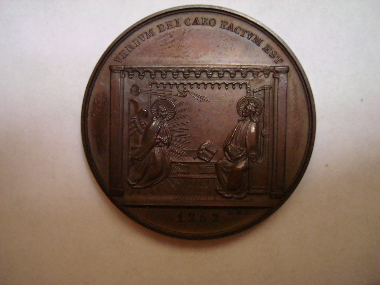 annunciazione (medaglia) - bottega fiorentina (sec. XIX)