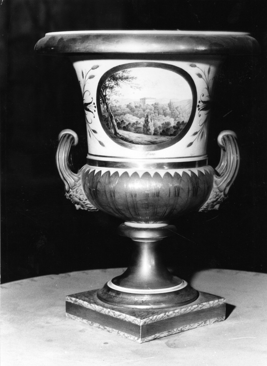 vaso - a cratere di Manifattura Ginori di Doccia (primo quarto sec. XIX)