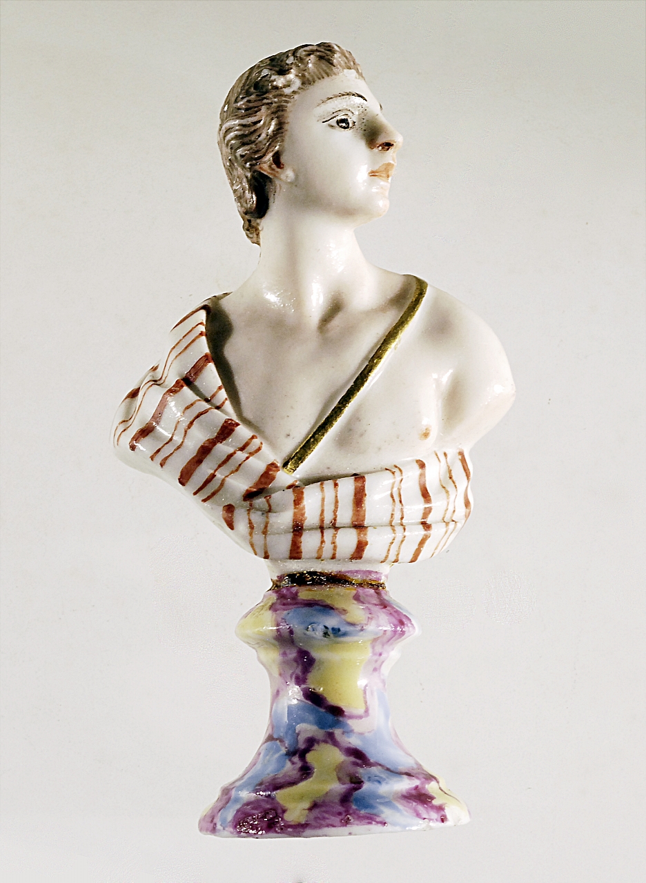 busto maschile (soprammobile) - manifattura sassone (sec. XIX)