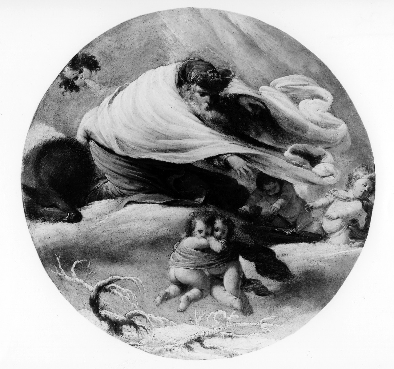 inverno (dipinto) di Mazzoni Sebastiano (sec. XVII)