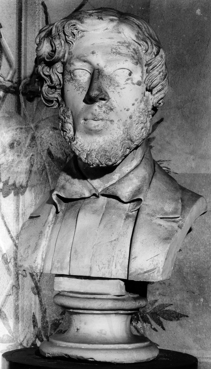 ritratto di uomo con baffi e barba (busto) - ambito toscano (sec. XIX)