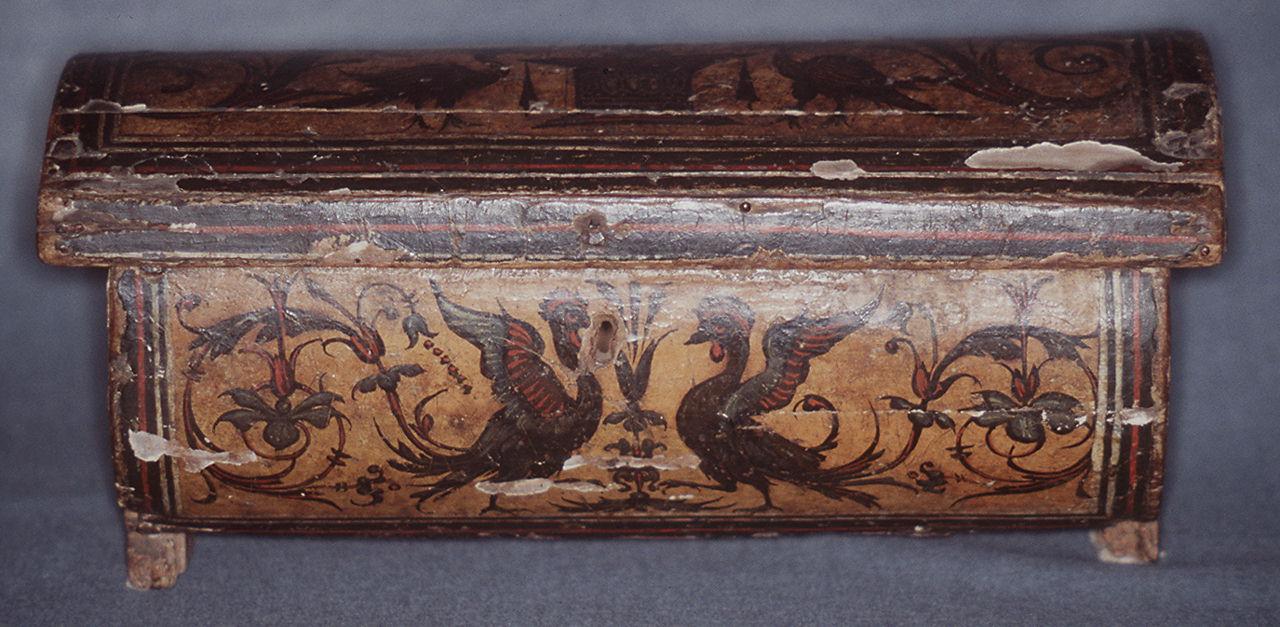 natura morta con quattro fringuelli (dipinto) - ambito fiammingo (metà sec. XVIII)