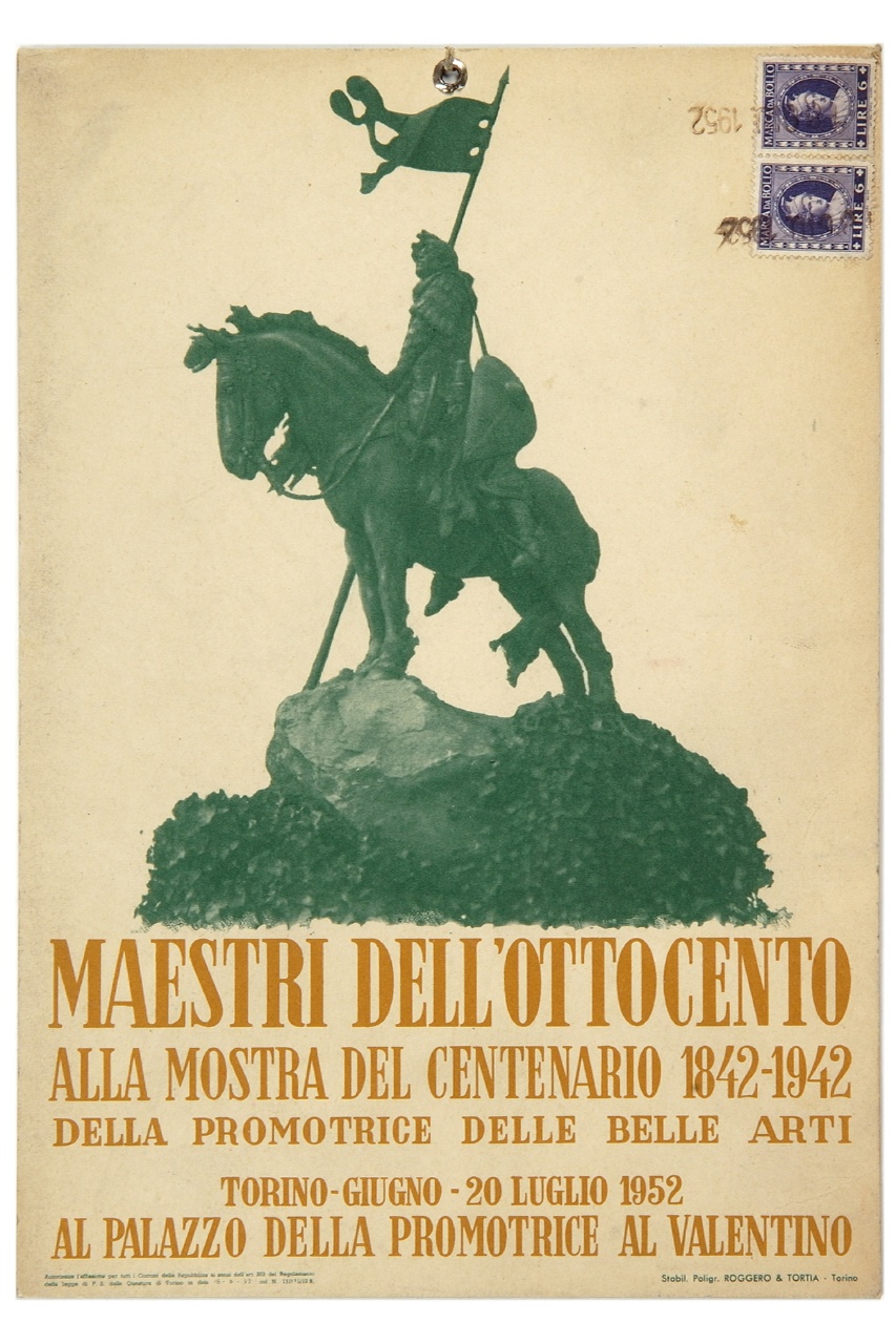 statua equestre (locandina) - ambito italiano (sec. XX)