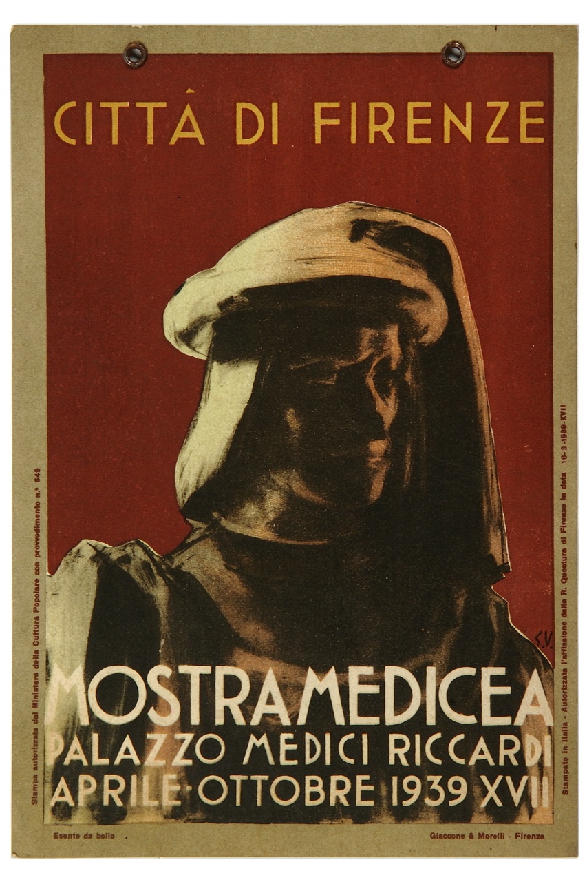 ritratto di Lorenzo il Magnifico (locandina) - ambito italiano (sec. XX)