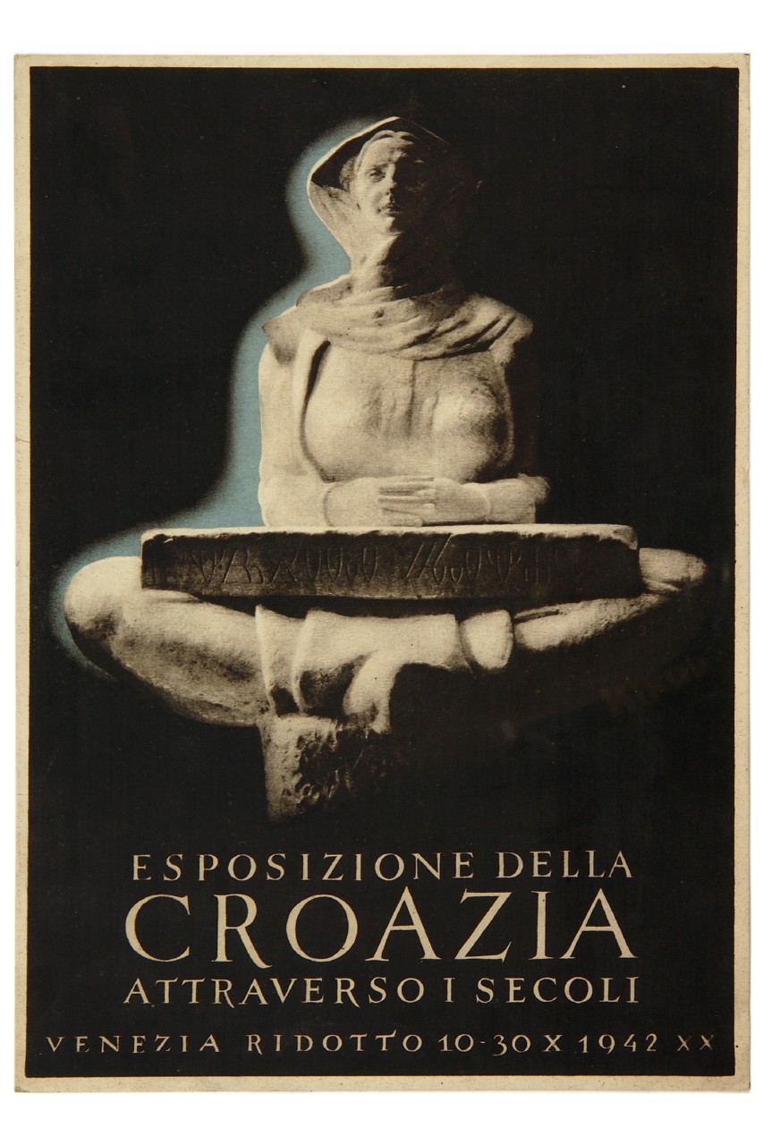 statua della Storia della Croazia di Ivan Mestrovic (locandina) - ambito italiano (sec. XX)