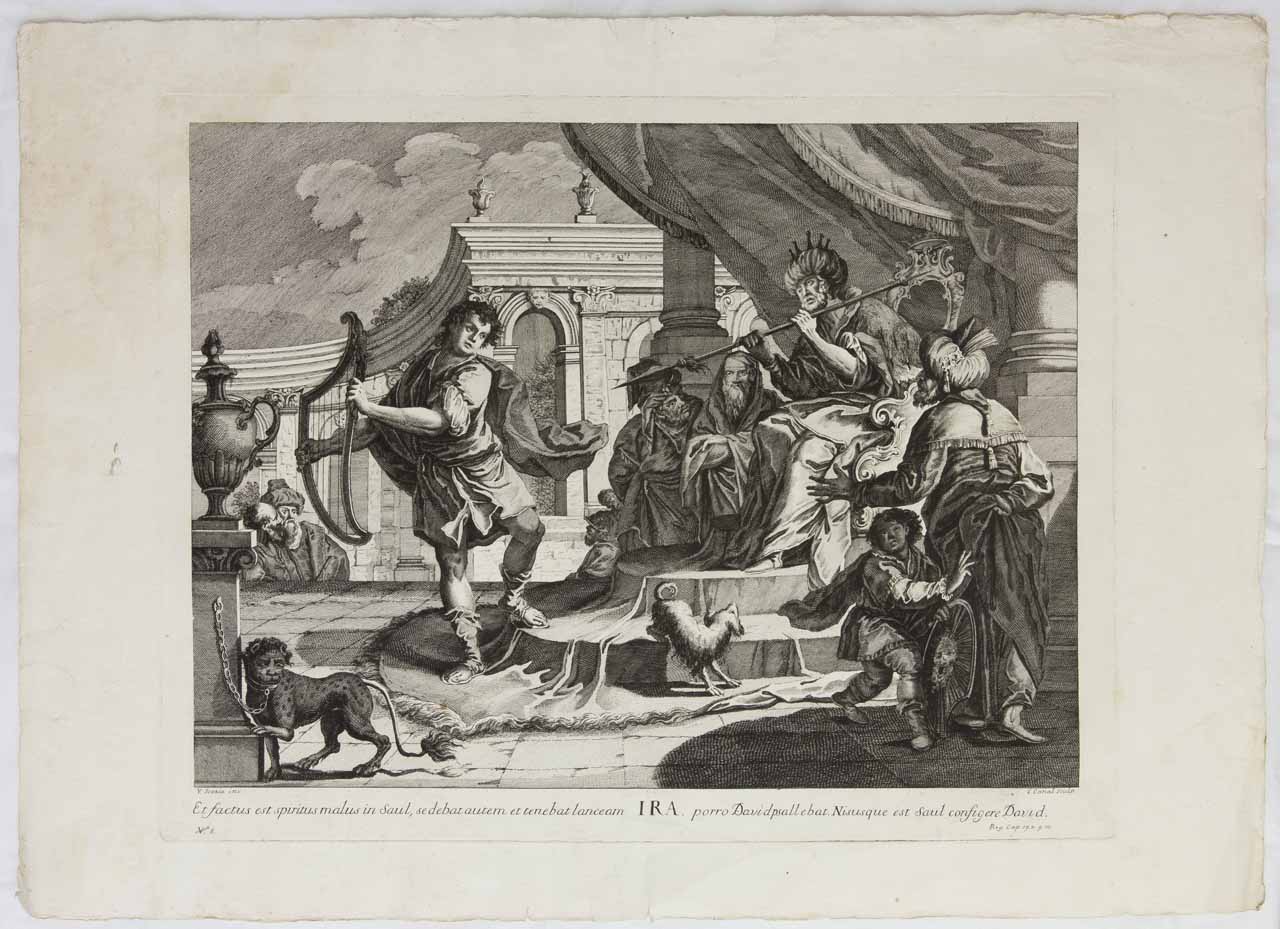 Davide e Re Saul (stampa) di Canali Gaetano, Scozia Vincenzo - ambito bellunese (sec. XVIII)
