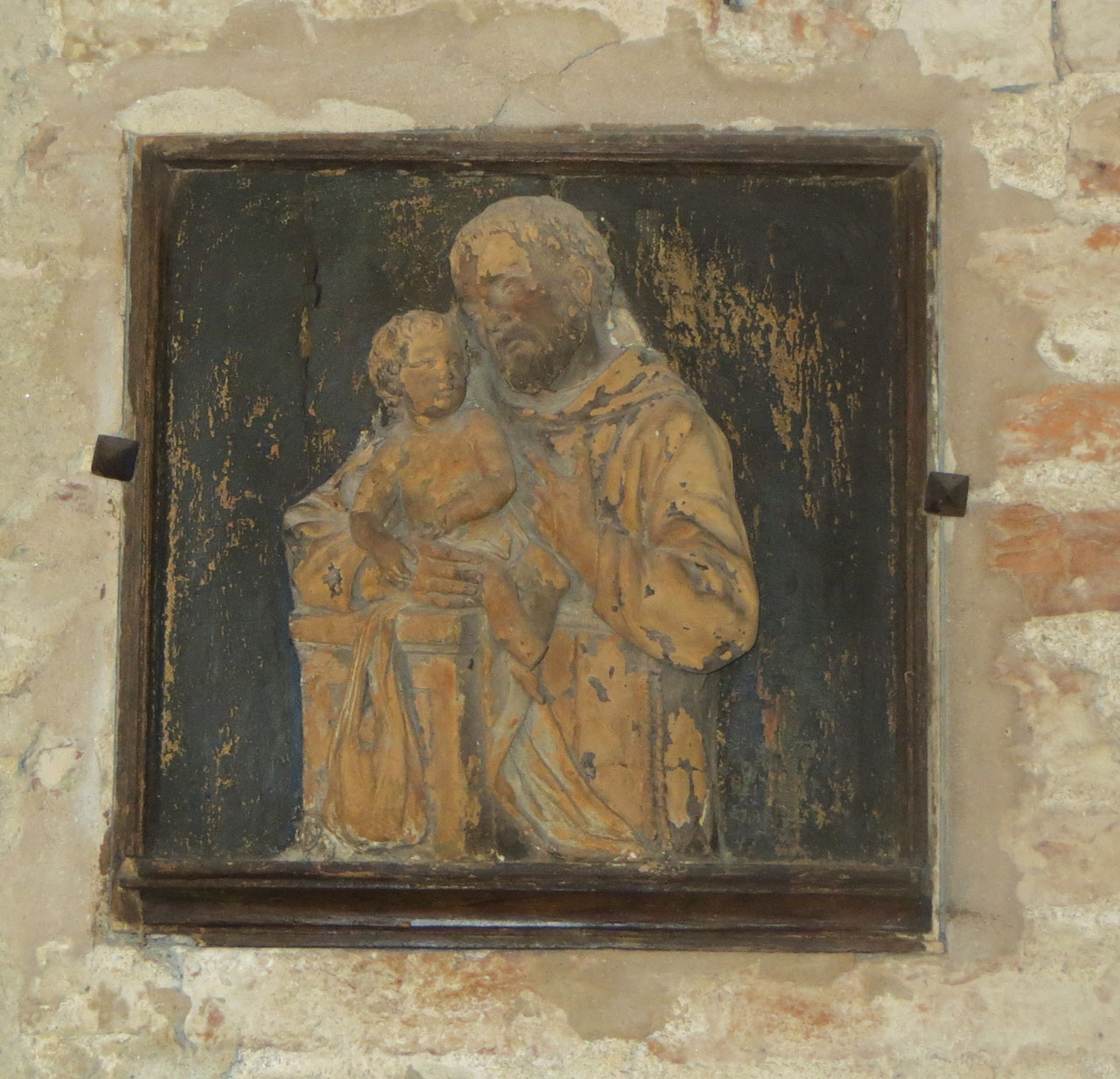 San Felice da Cantalice con Gesù Bambino (rilievo) - ambito marchigiano (sec. XVIII)