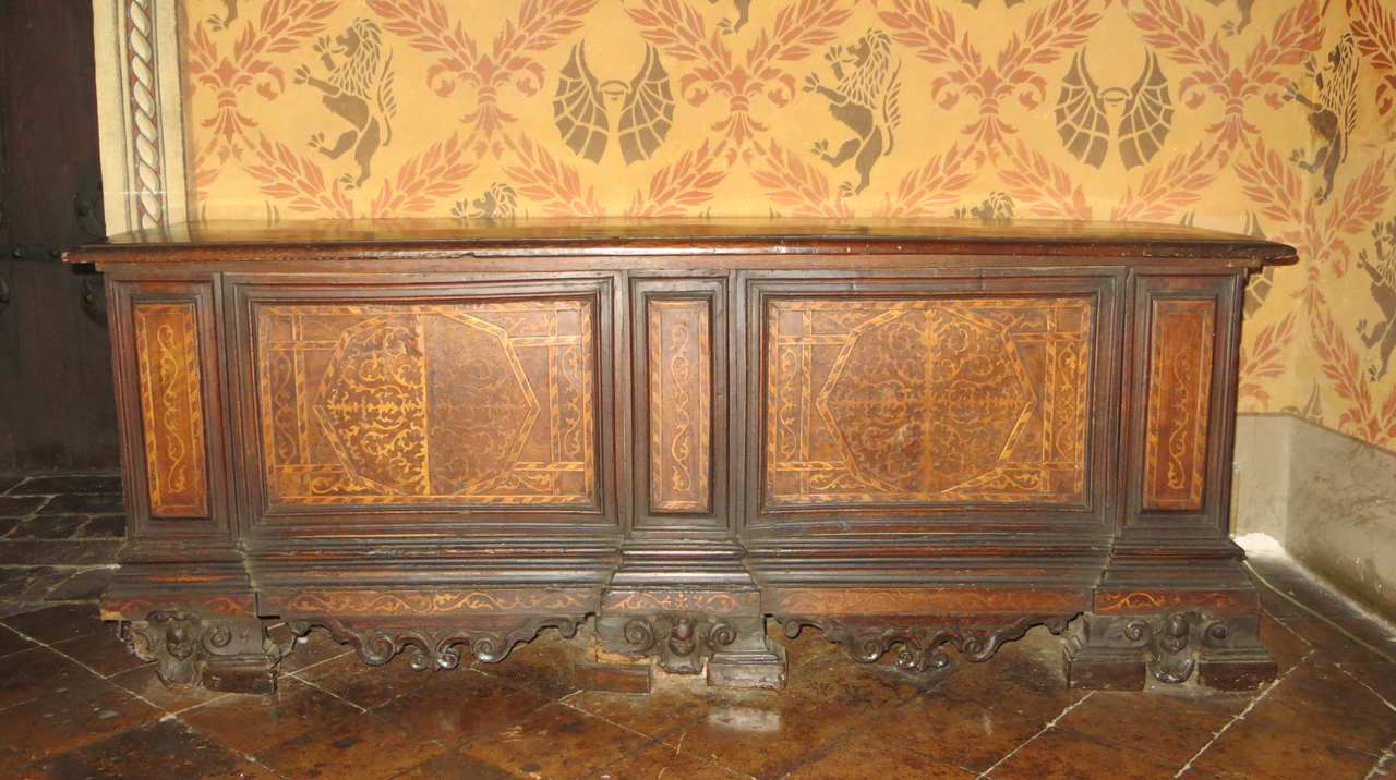 cassapanca - ambito marchigiano (sec. XVIII)