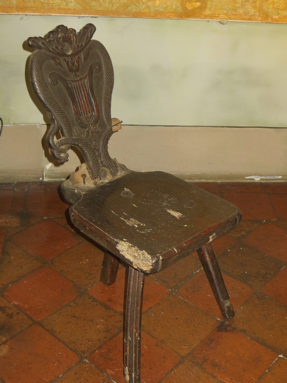 sedia - bottega marchigiana (primo quarto sec. XX)