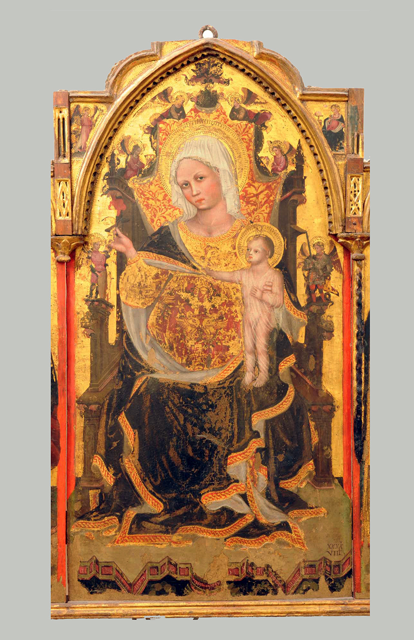 Madonna con Bambino (dipinto, elemento d'insieme) di Angeli Marino - ambito marchigiano (metà sec. XV)