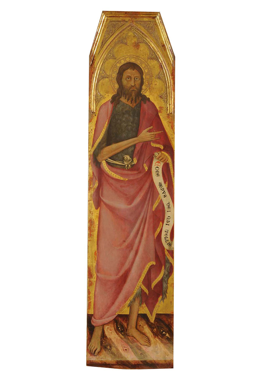 San Giovanni Battista (dipinto, opera isolata) di Di Bartolo Andrea (attribuito) - ambito senese (fine/ inizio secc. XIV/ XV)