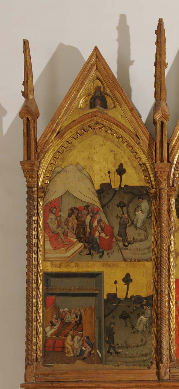 Storie della vita di San Bartolomeo (dipinto, elemento d'insieme) - ambito marchigiano (inizio sec. XV)