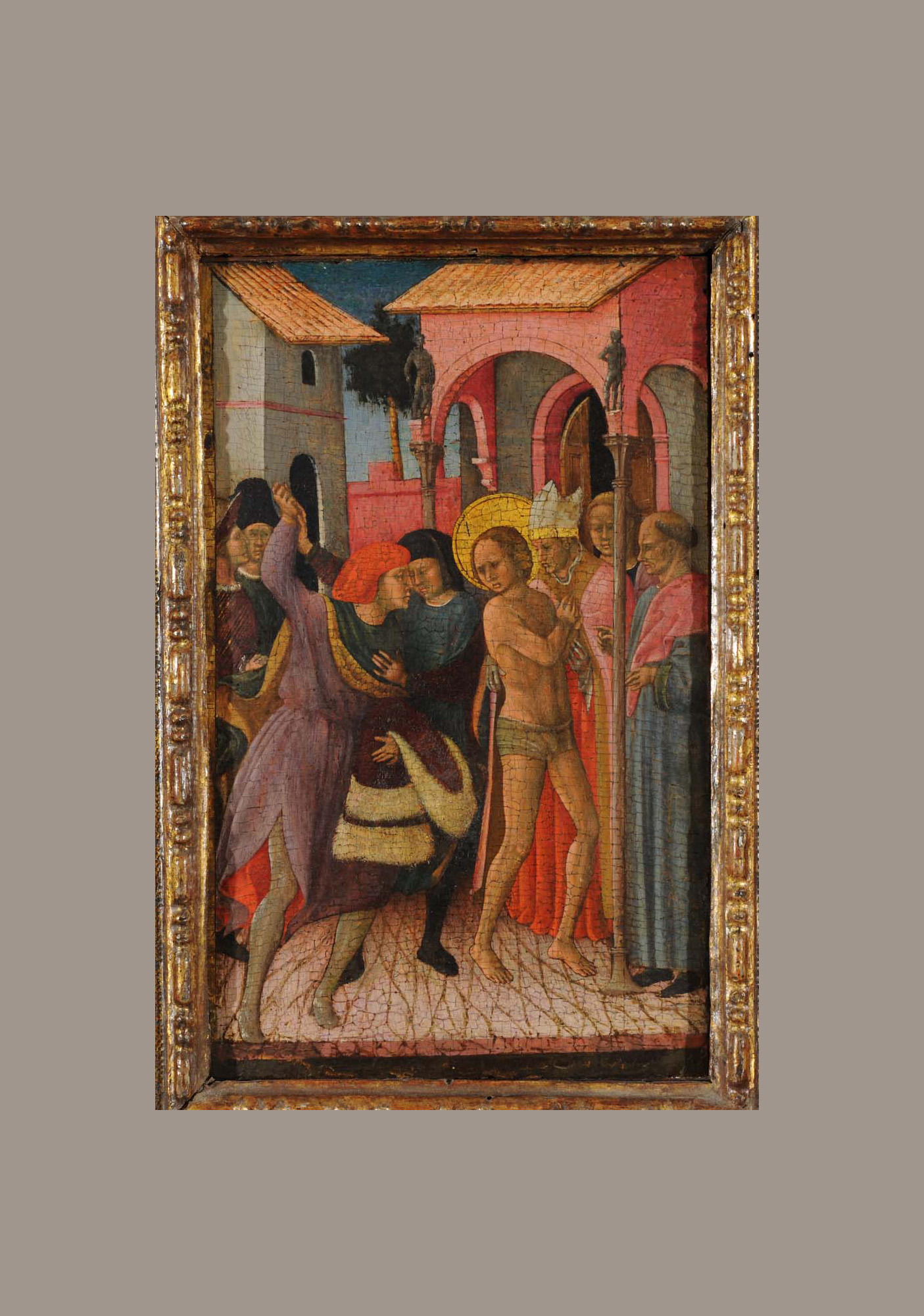 San Francesco si spoglia degli abiti di fronte al padre, San Francesco d'Assisi (dipinto, elemento d'insieme) di Bartolomeo di Tommaso (attribuito) - ambito umbro (metà sec. XV)