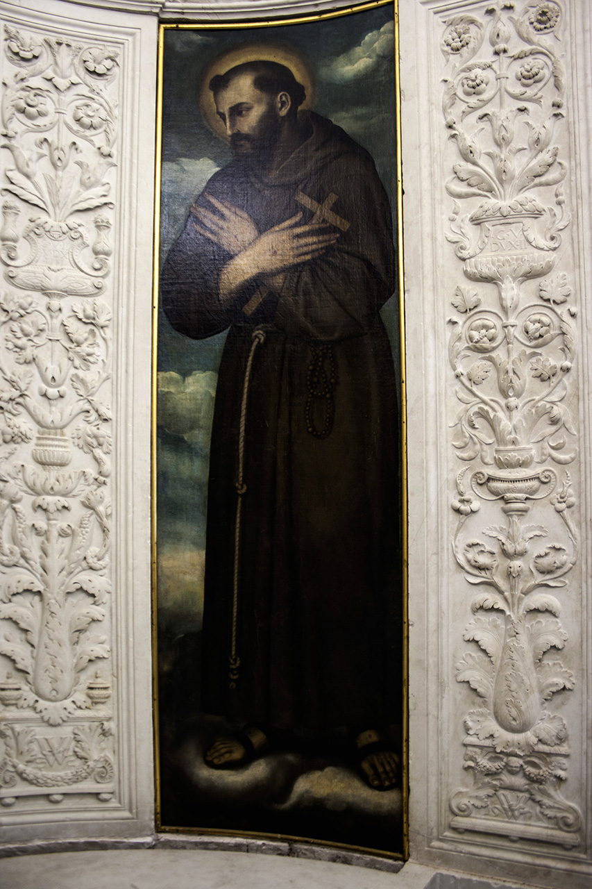San Francesco d'Assisi (dipinto, elemento d'insieme) di Frangipane Niccolò (bottega) - ambito veneto-friulano (seconda metà sec. XVI)