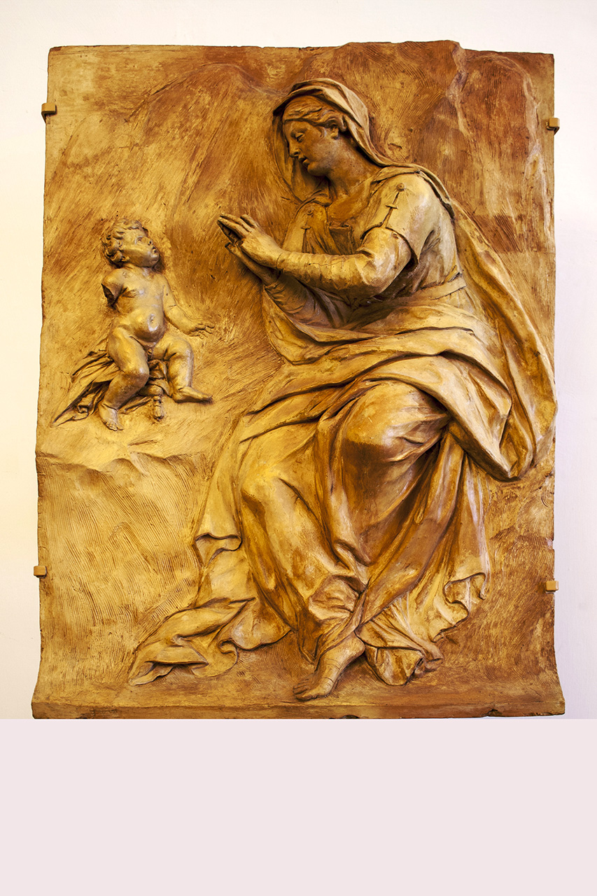 Madonna della Ghiara, Madonna con Bambino (scultura, opera isolata) di Brandani Federico (attribuito) - ambito marchigiano (terzo quarto sec. XVI)