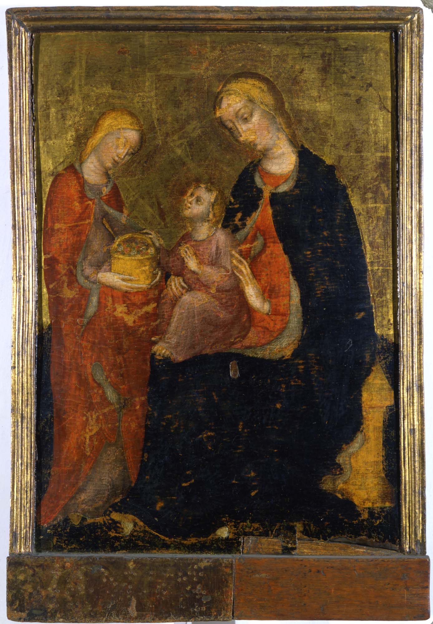 Madonna con Bambino e Santa Rosa (dipinto, opera isolata) di Zanino di Pietro (attribuito) - ambito emiliano (prima metà sec. XV)