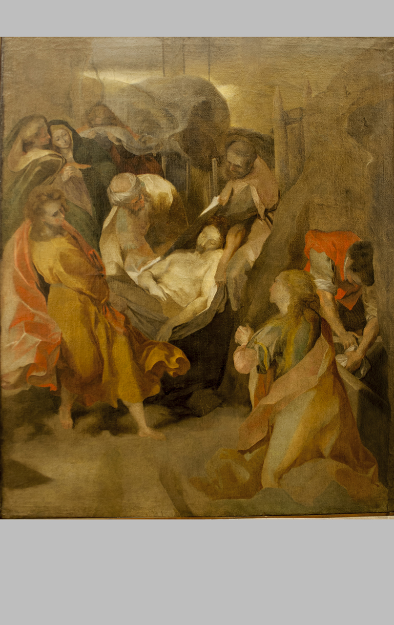 La sepoltura di Cristo, Deposizione (dipinto, opera isolata) di Fiori Federico detto Barocci (attribuito) - ambito marchigiano (ultimo quarto sec. XVI)