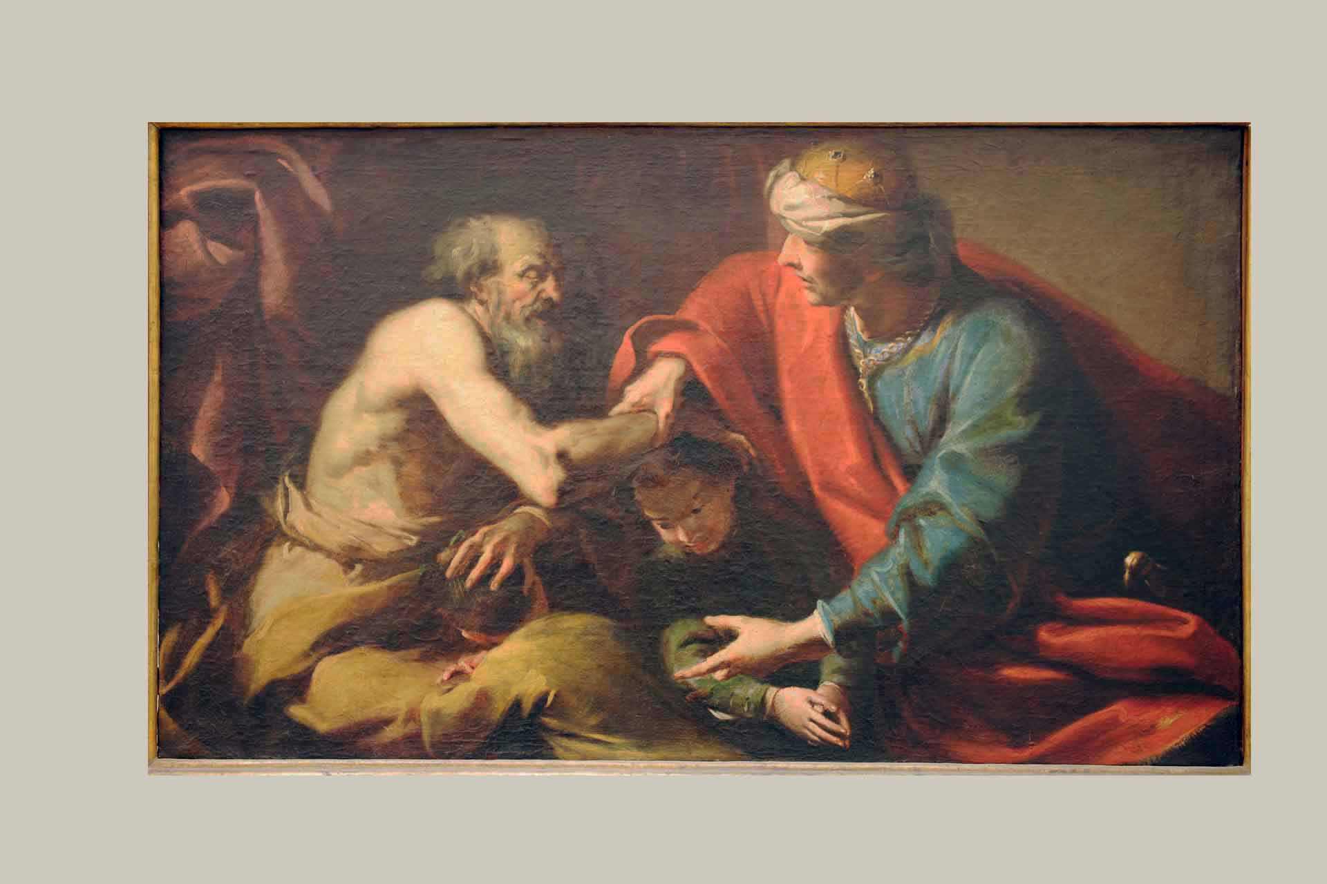 Giacobbe benedice i figli di Giuseppe (dipinto, elemento d'insieme) - ambito genovese (prima metà sec. XVII)