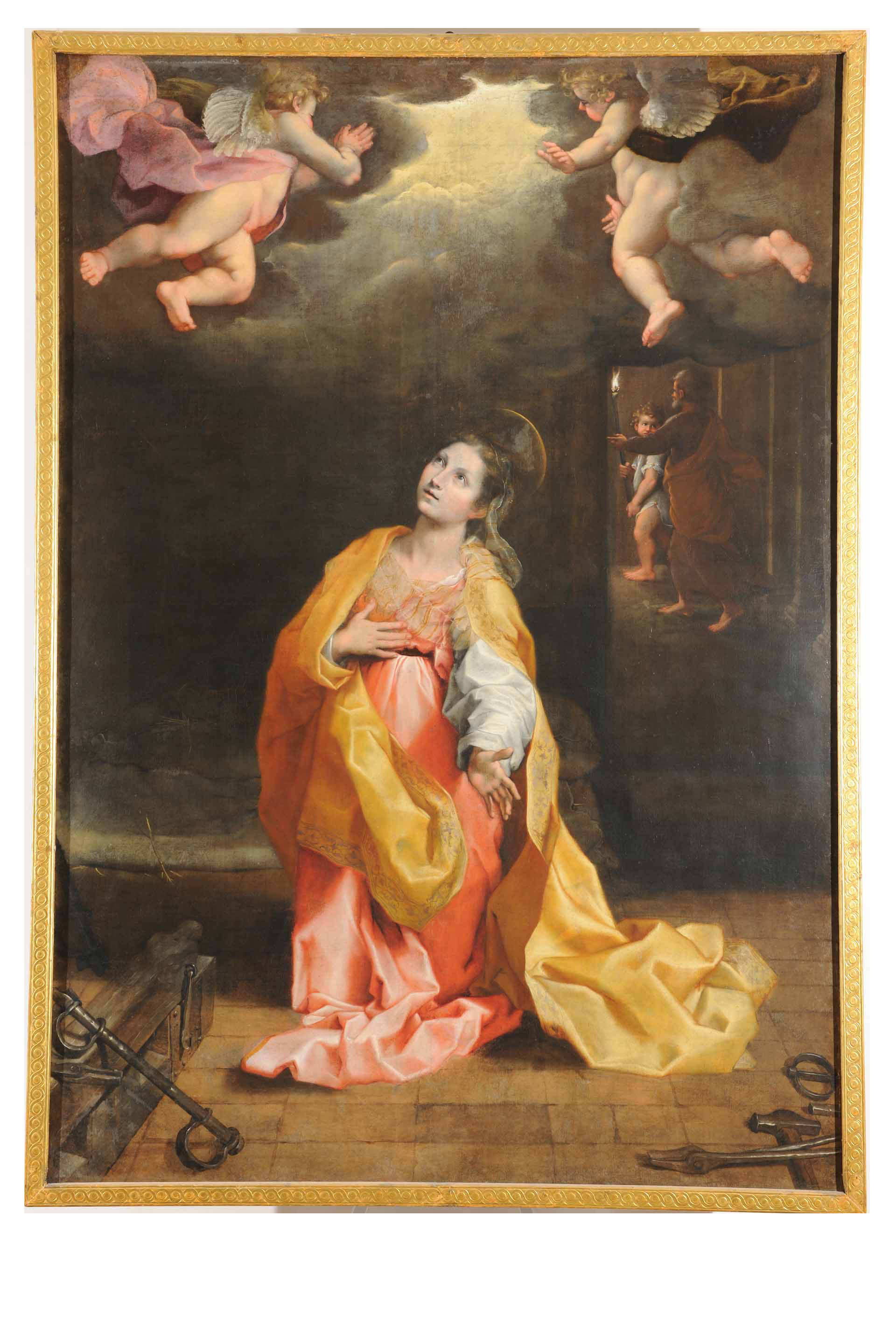 cornice, elemento d'insieme - bottega marchigiana (sec. XVII)