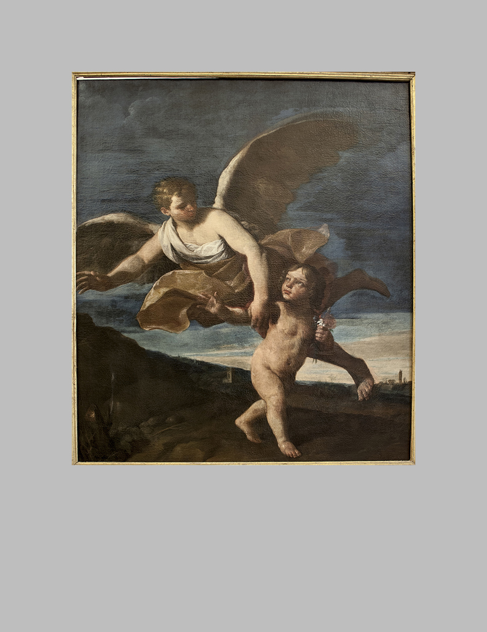 L'angelo custode (dipinto, elemento d'insieme) di Cantarini Simone detto Pesarese - ambito emiliano (secondo quarto sec. XVII)
