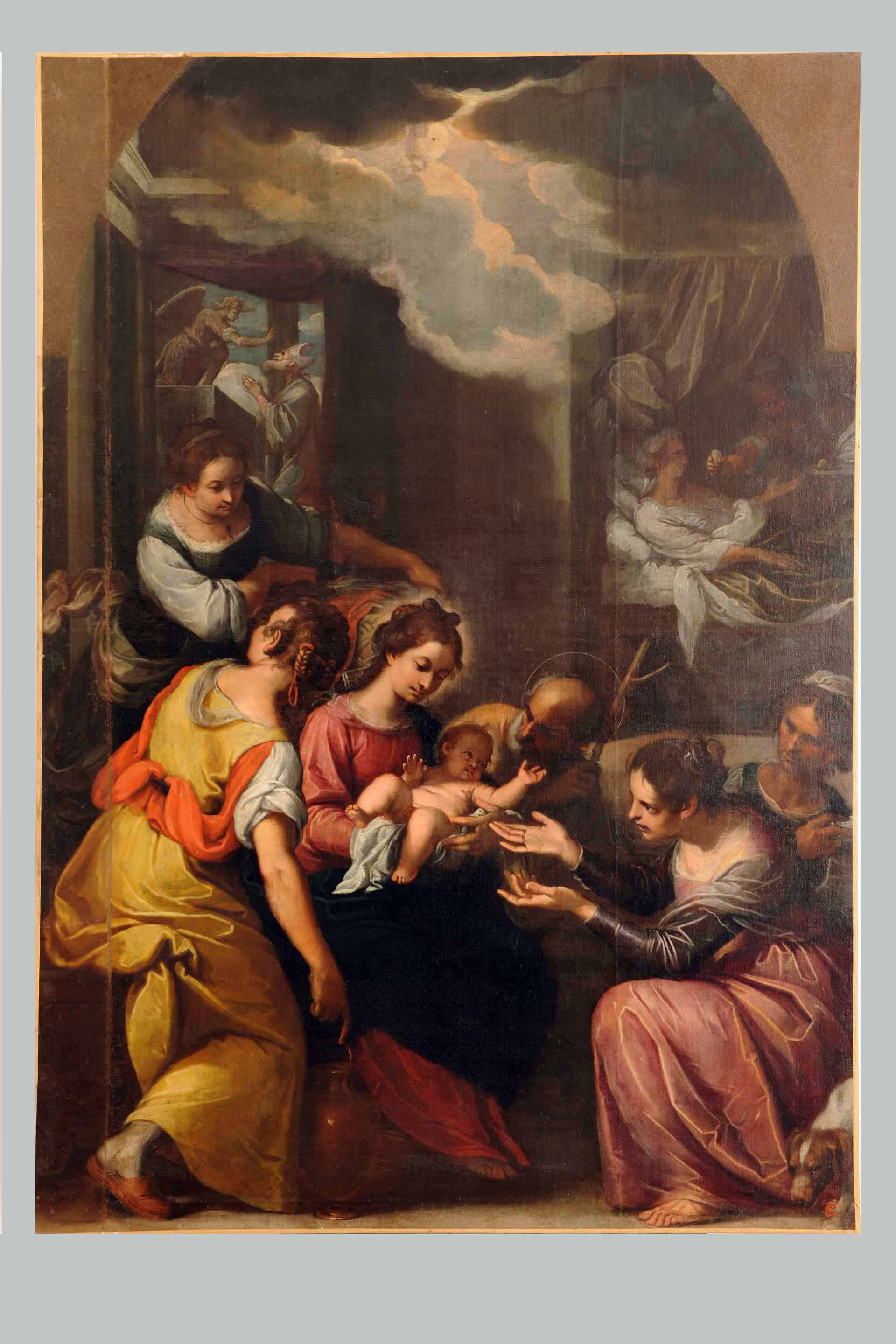 Natività del Battista (dipinto, opera isolata) di Ridolfi Claudio (attribuito) - ambito veneto (prima metà sec. XVII)