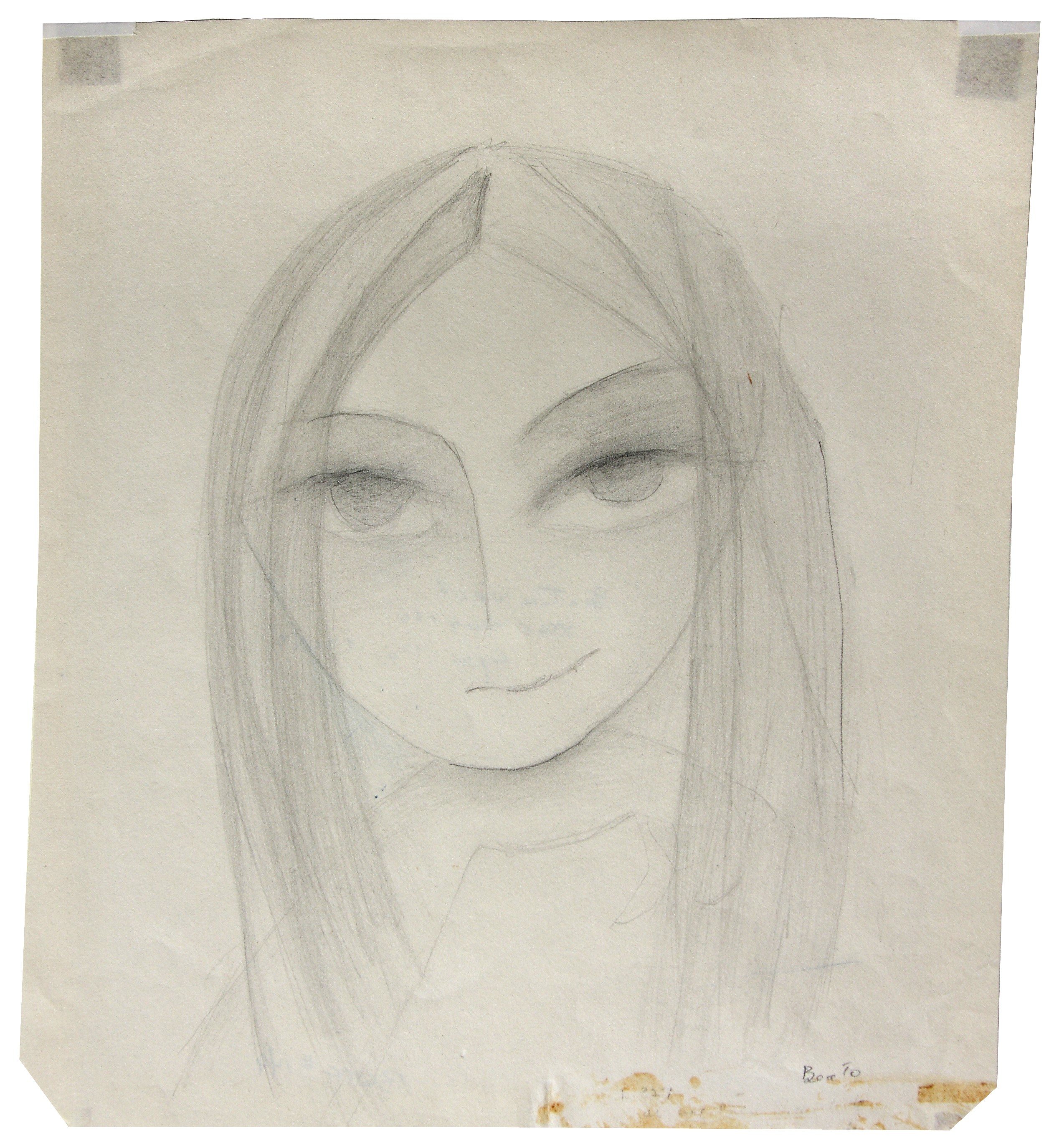 testa di donna (disegno) di Wood Beatrice (secondo quarto sec. XX)