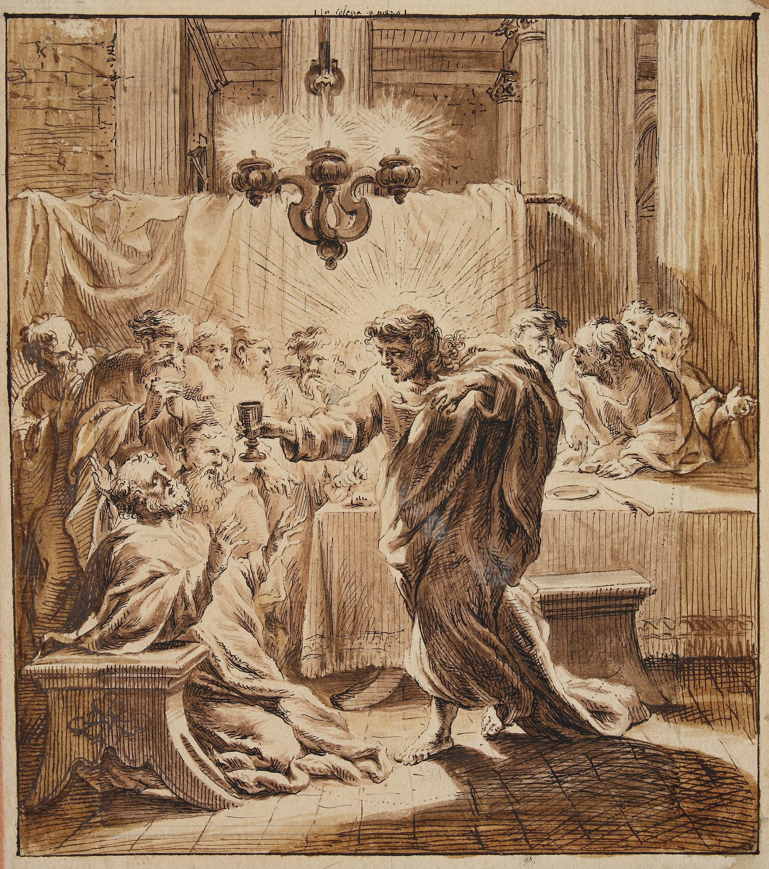 ultima cena (disegno) di Camuccini Vincenzo (sec. XIX)