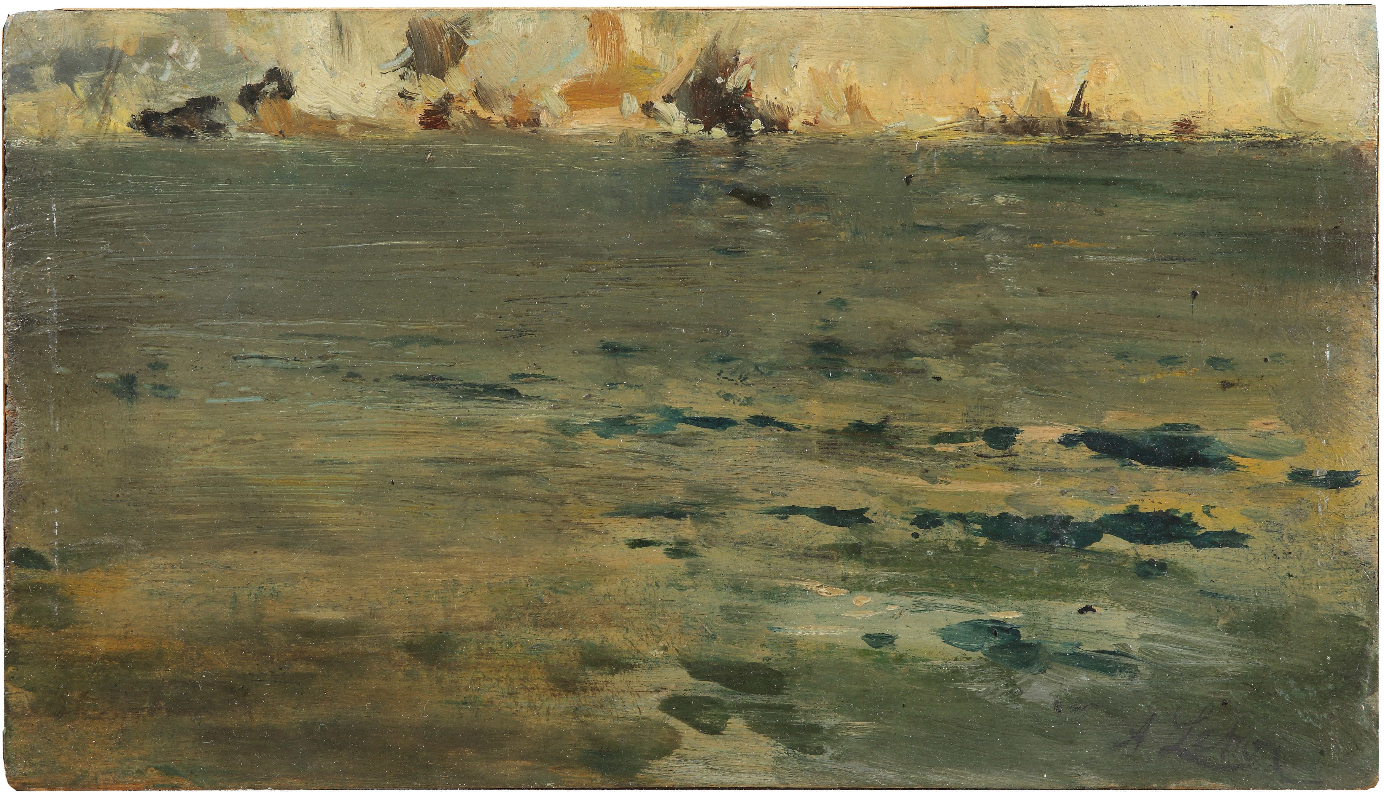 paesaggio marino (dipinto) di Leto Antonino (ultimo quarto sec. XIX)