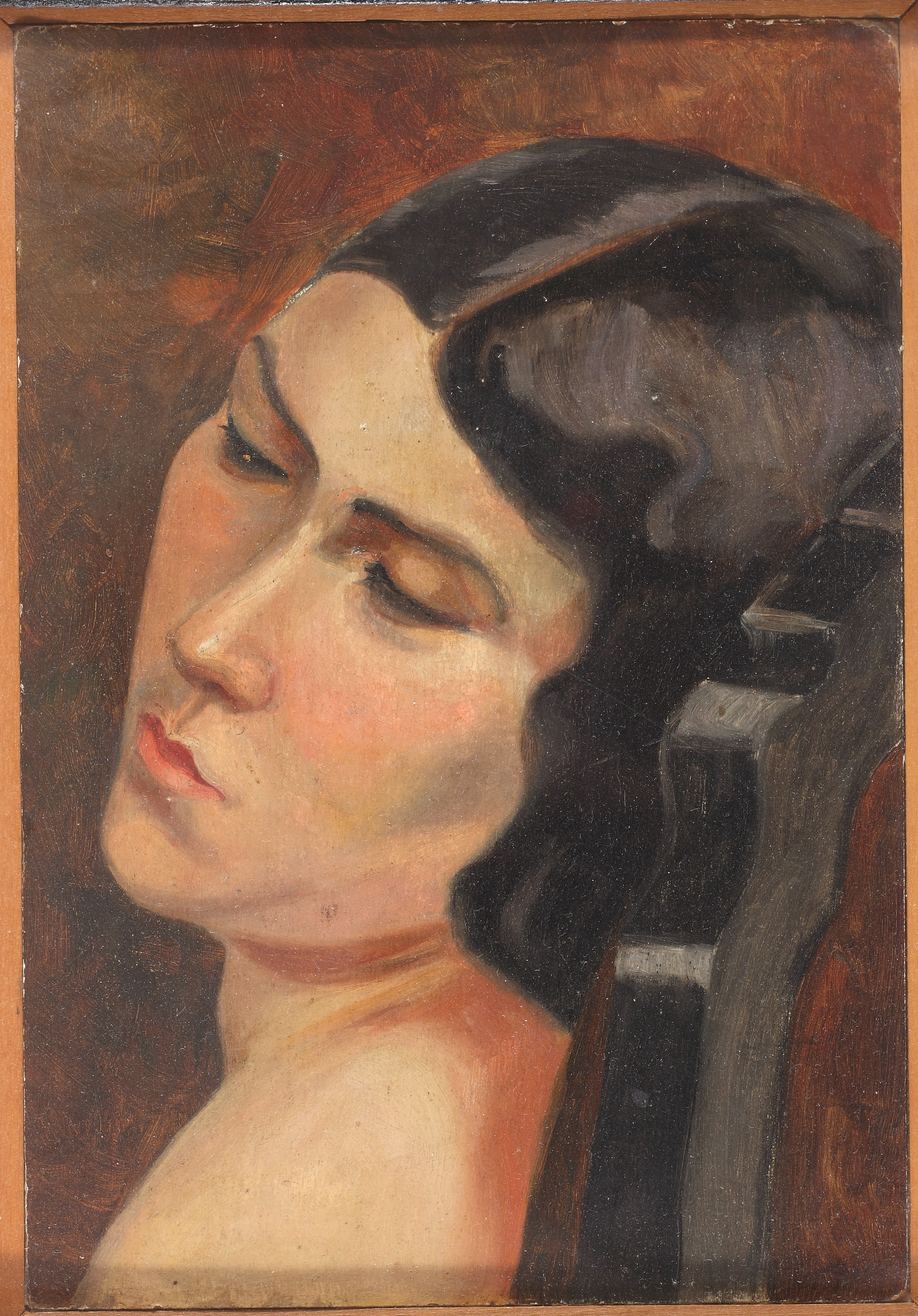 ritratto di donna (dipinto) di Bonichi Gino detto Scipione (sec. XX)