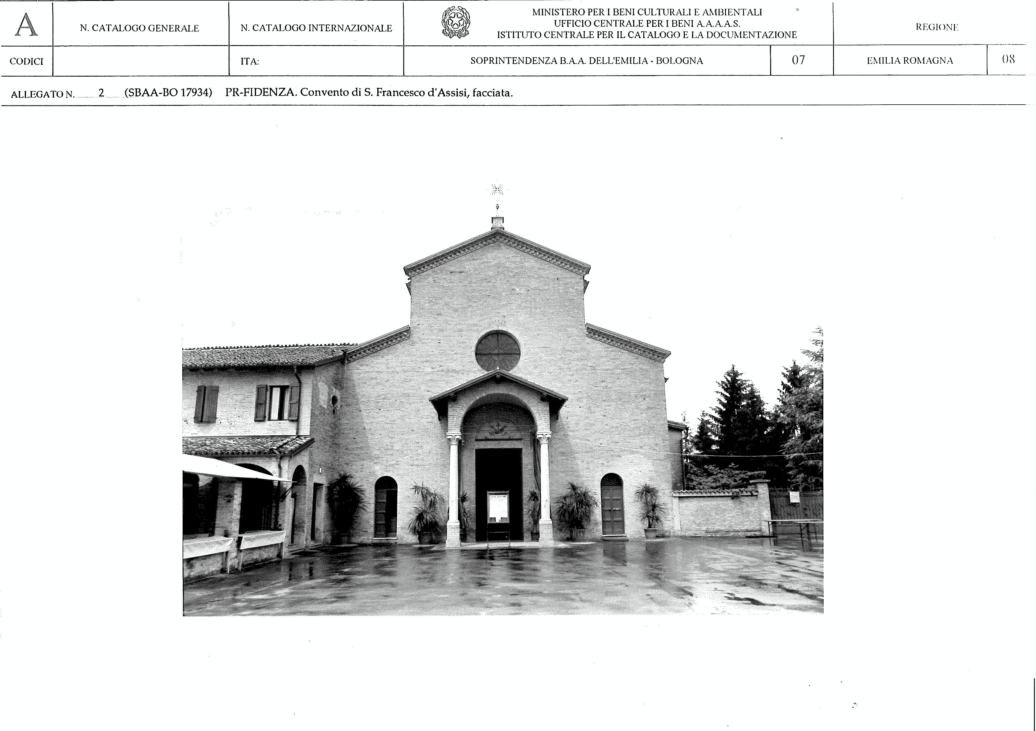 Convento di S. Francesco d'Assisi (edilizia religiosa complessa a corpi aggregati, conventuale) - Fidenza (PR) 