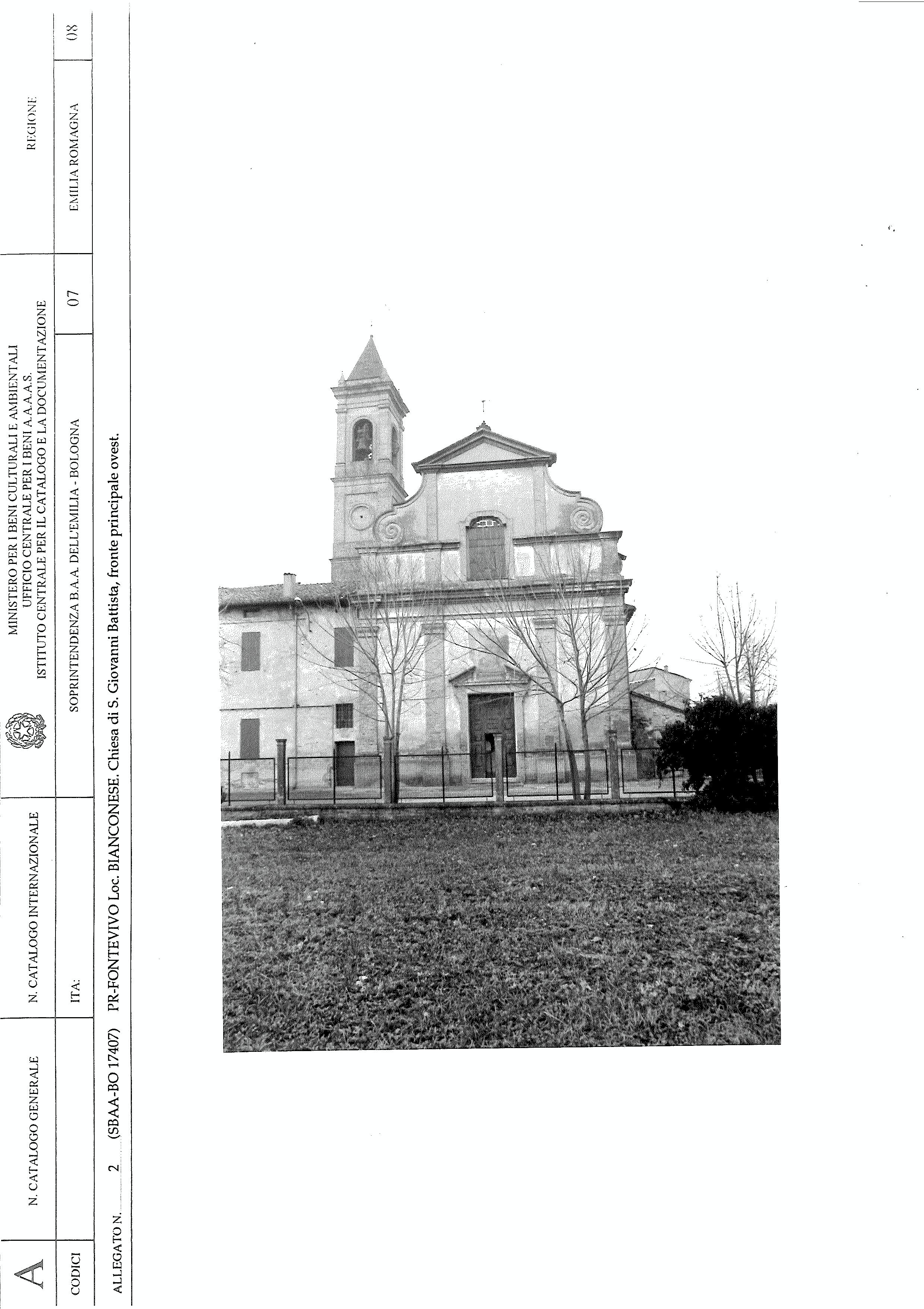 Chiesa di S. Giovanni Battista (edilizia religiosa complessa a corpi aggregati, chiesastica) - Fontevivo (PR) 