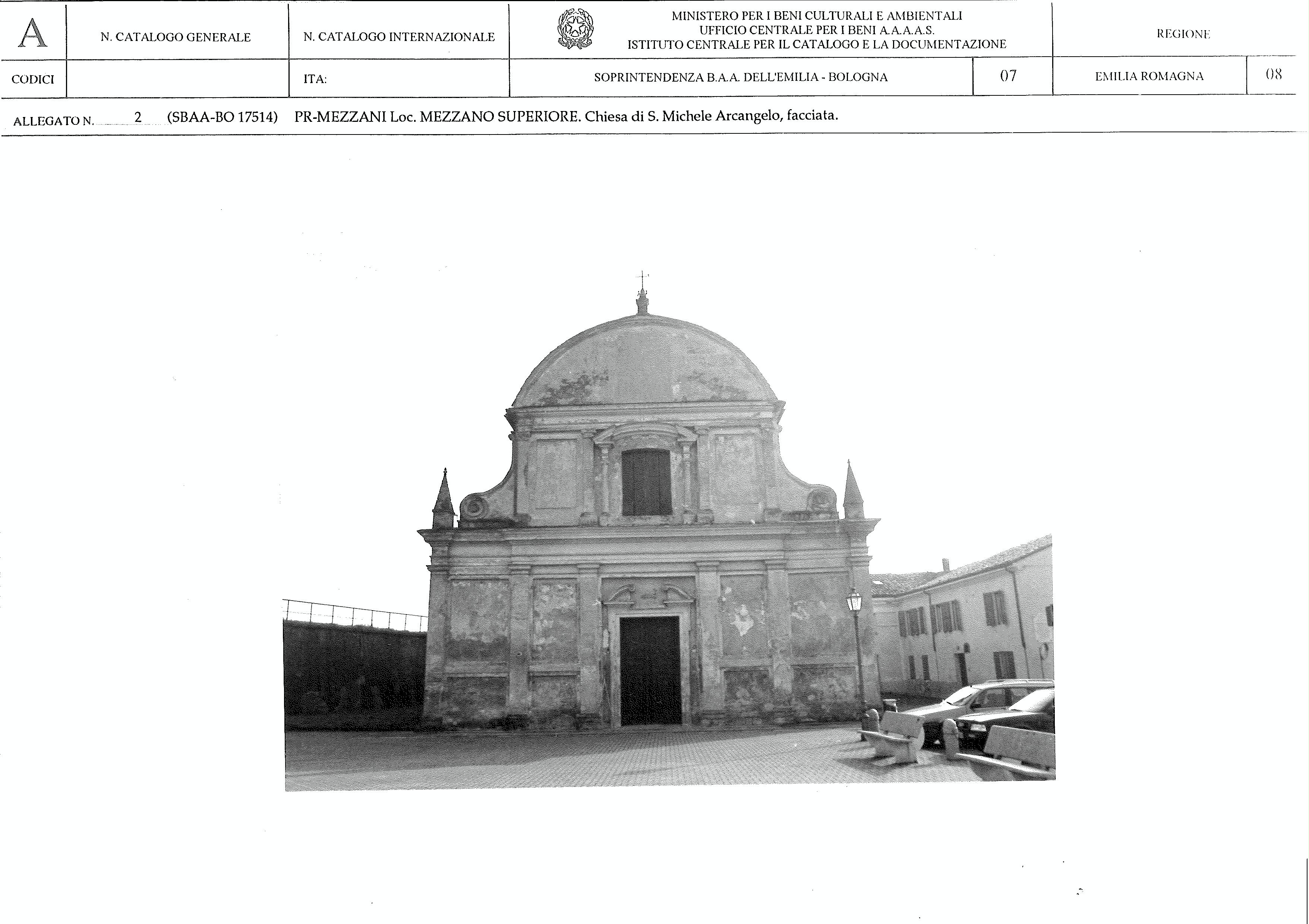 Chiesa di S. Michele Arcangelo (edilizia religiosa complessa a corpi aggregati, chiesastica) - Mezzani (PR) 
