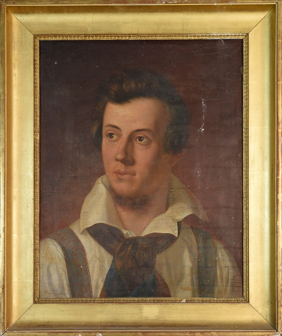 Ritratto di giovane uomo (dipinto) - ambito toscano (sec. XIX)